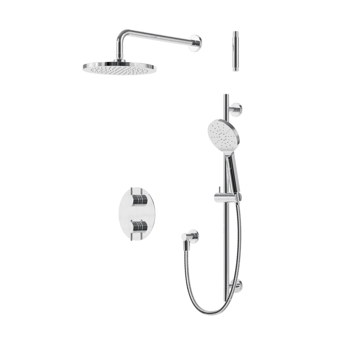 Aquabrass Xpress Umix Thermostatic Shower Trim Kit 2-way Shared XPRK01 in Polished Chrome
