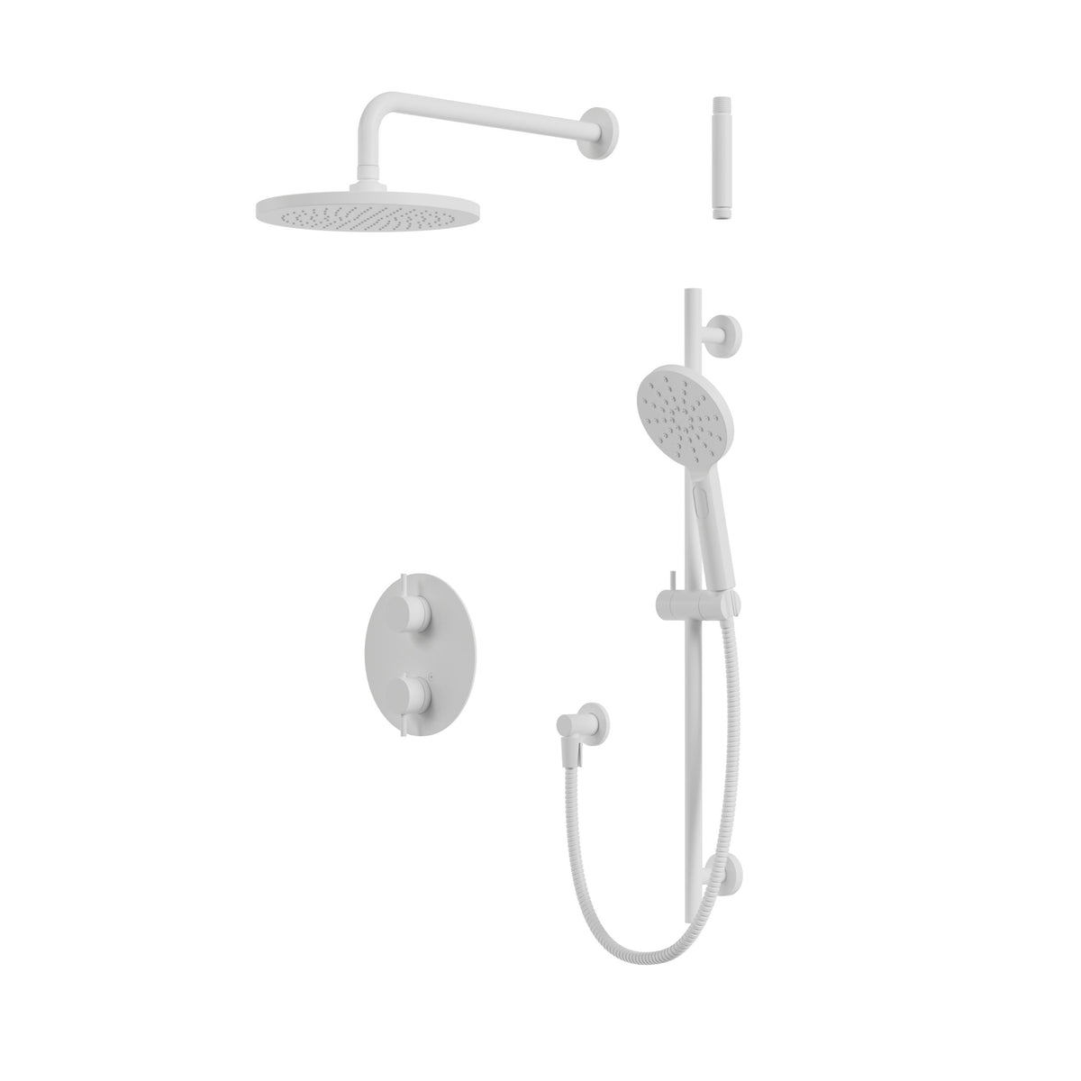 Aquabrass Xpress Umix Thermostatic Shower Trim Kit 2-way Shared XPRK01 in White