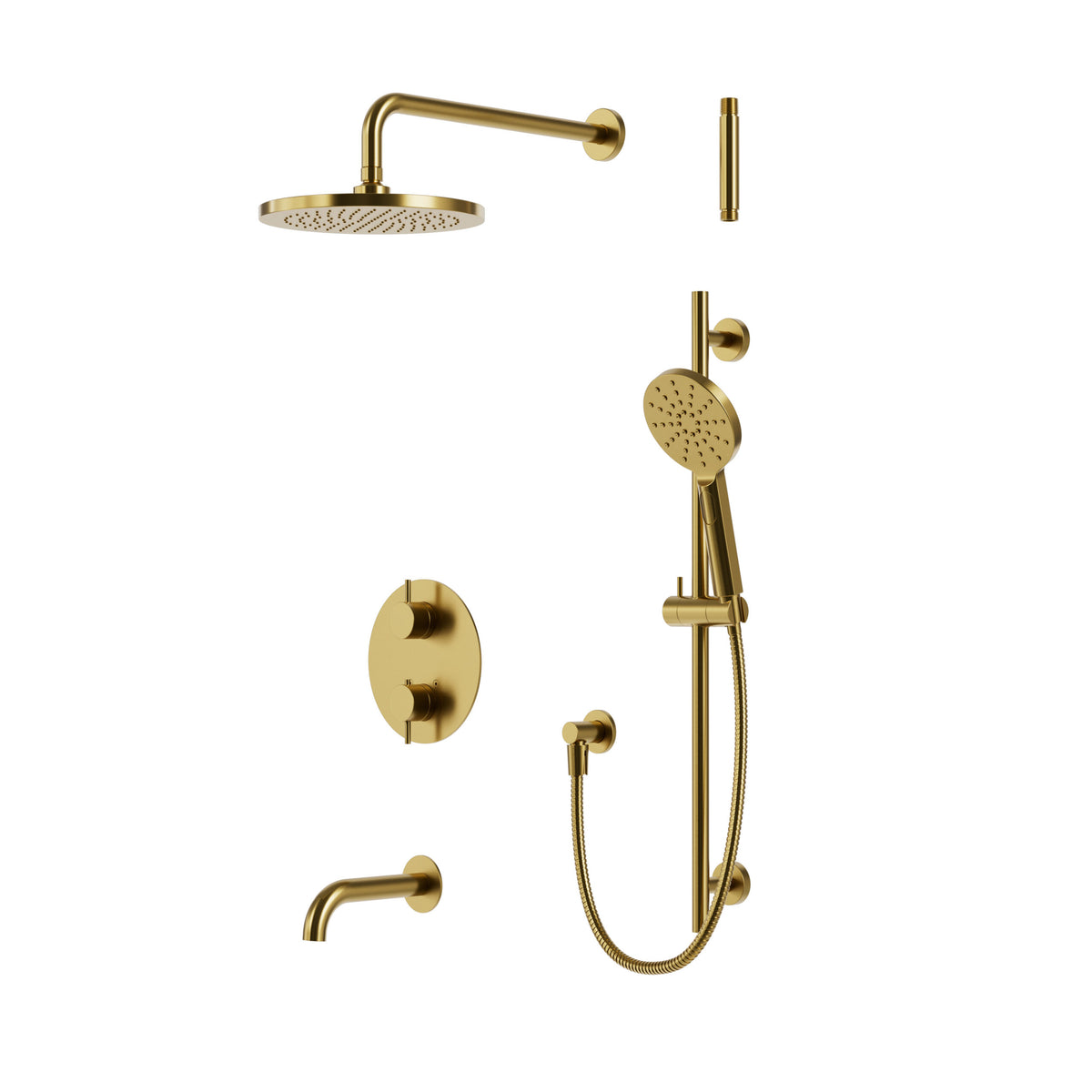 Aquabrass Xpress Umix Thermostatic Shower Trim Kit 3-way Shared XPRK02 in Sunset PVD