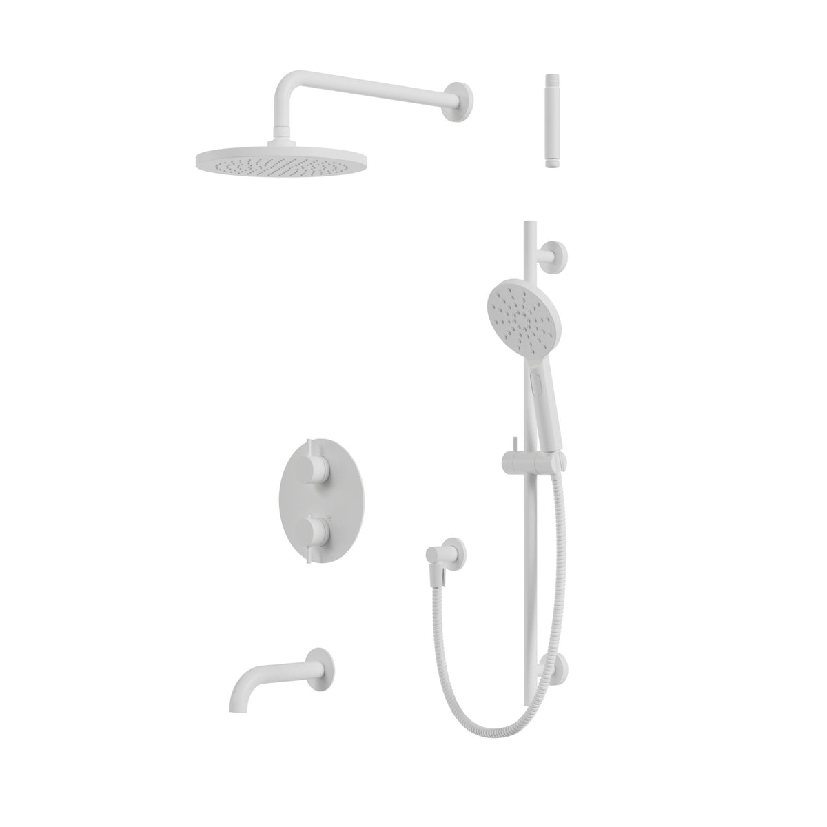 Aquabrass Xpress Umix Thermostatic Shower Trim Kit 3-way Shared XPRK02 in White