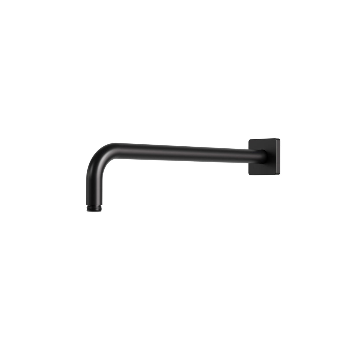 Aquabrass Xpress 15” Wall Shower Arm with Square Flange XPS62 in Electro Black