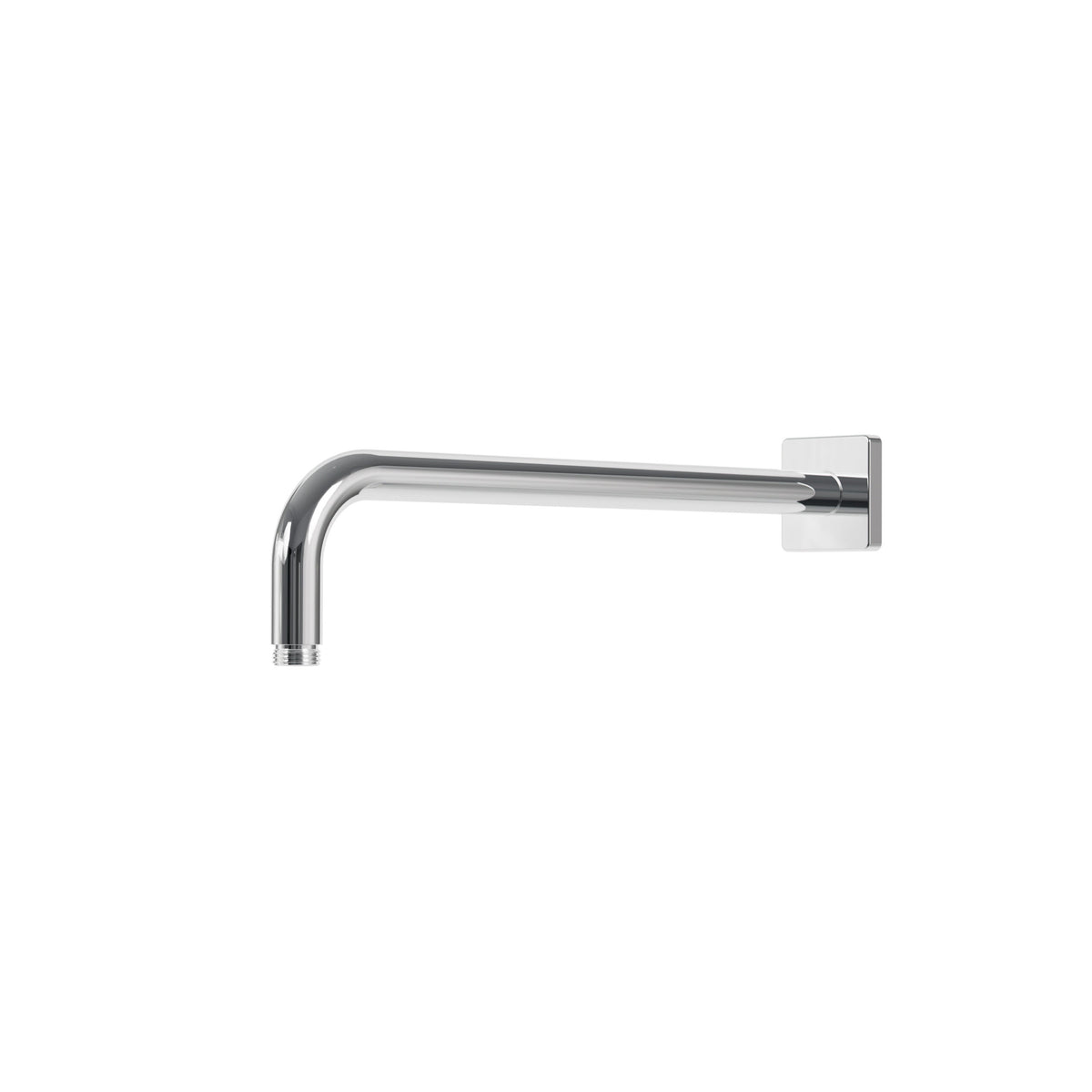 Aquabrass Xpress 15” Wall Shower Arm with Square Flange XPS62 in Polished Chrome