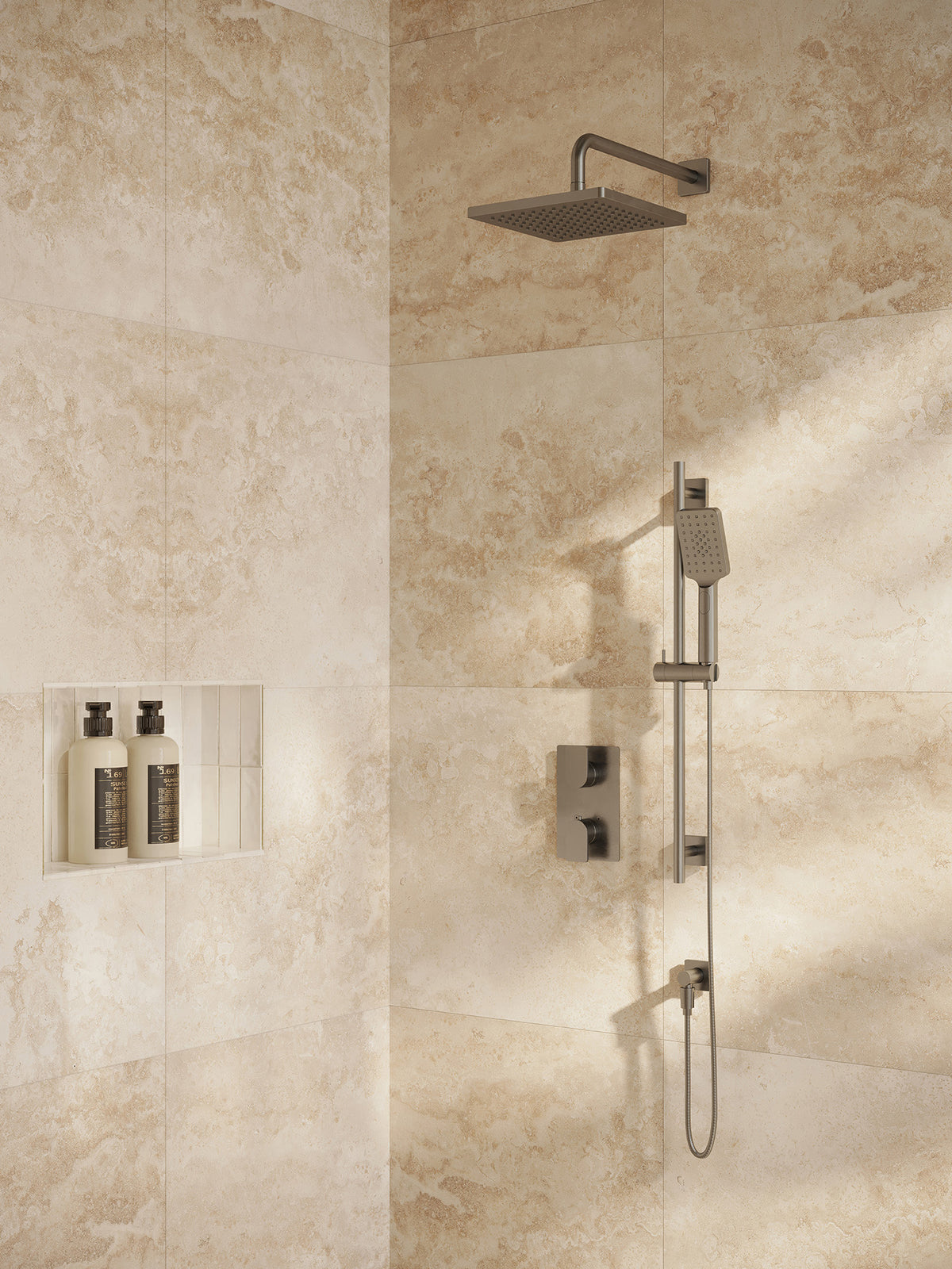 Aquabrass Xpress Square Thermostatic Shower Trim Kit 2-way Shared XPSK01 detail