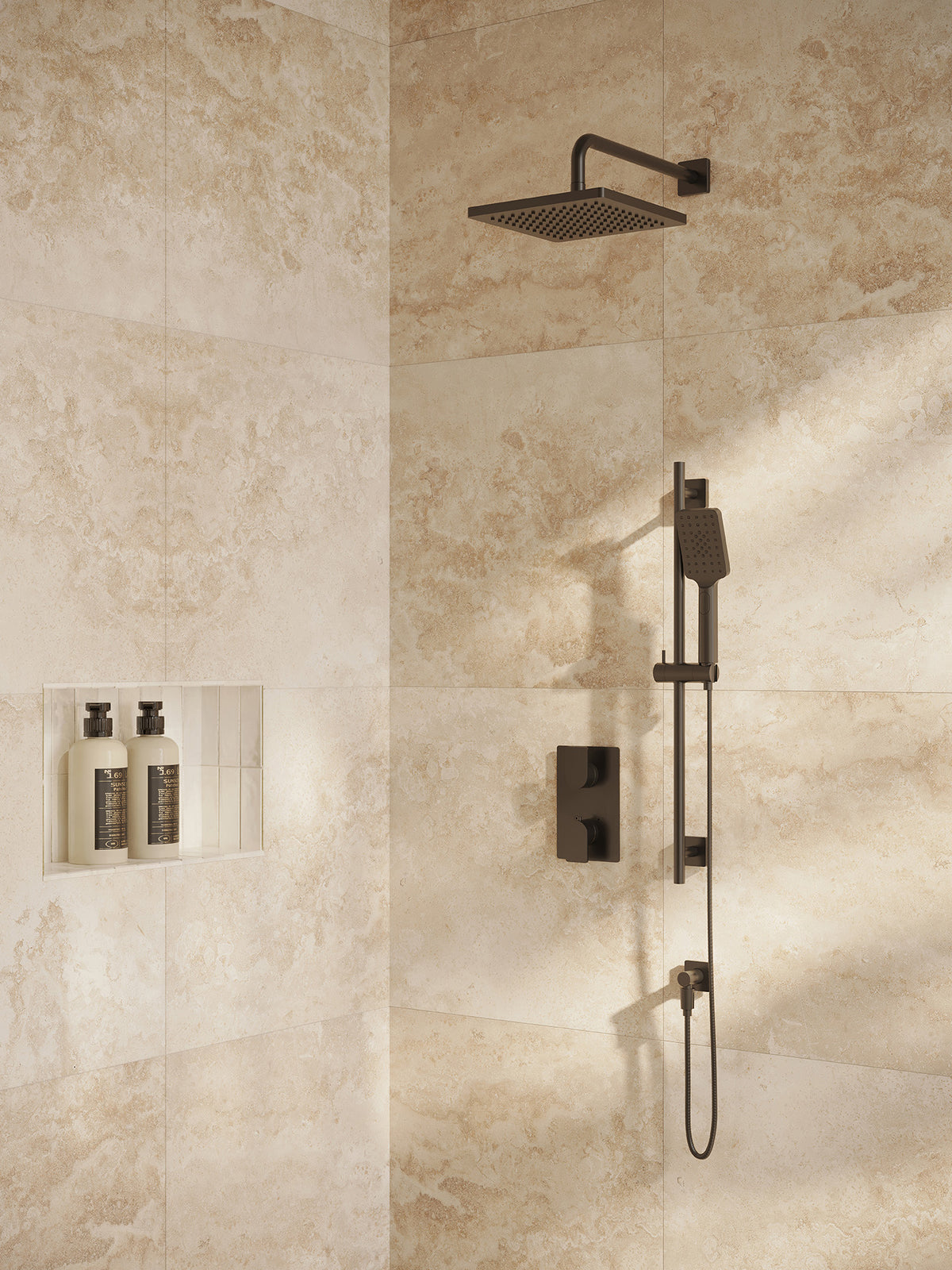 Aquabrass Xpress Square Thermostatic Shower Trim Kit 2-way Shared XPSK01 detail