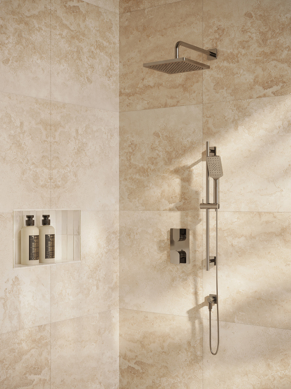 Aquabrass Xpress Square Thermostatic Shower Trim Kit 2-way Shared XPSK01 detail