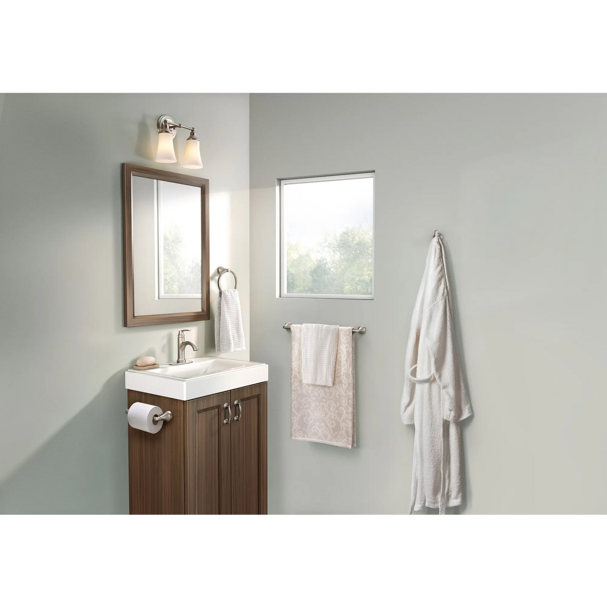 Moen Wellton 4-Piece Bathroom Accessory Collection Y1394 in Spot Resist Brushed Nickel (Y1394BN) - view 2