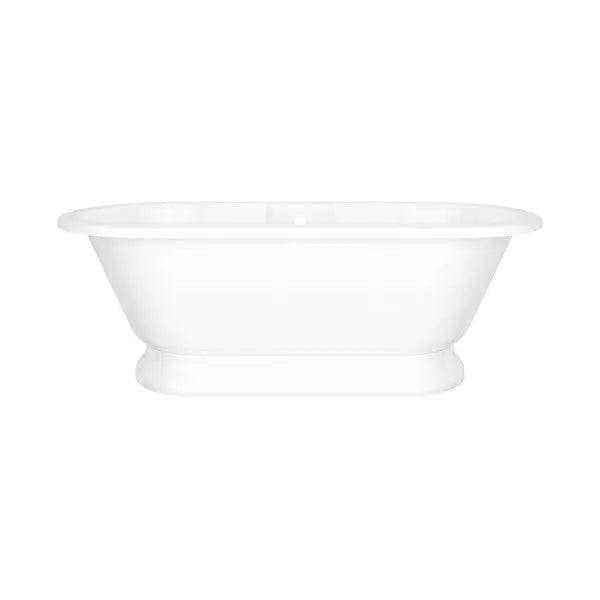 York 69" x 32" Freestanding Soaking Bathtub With Pedestal Base And Void - Plumbing Market