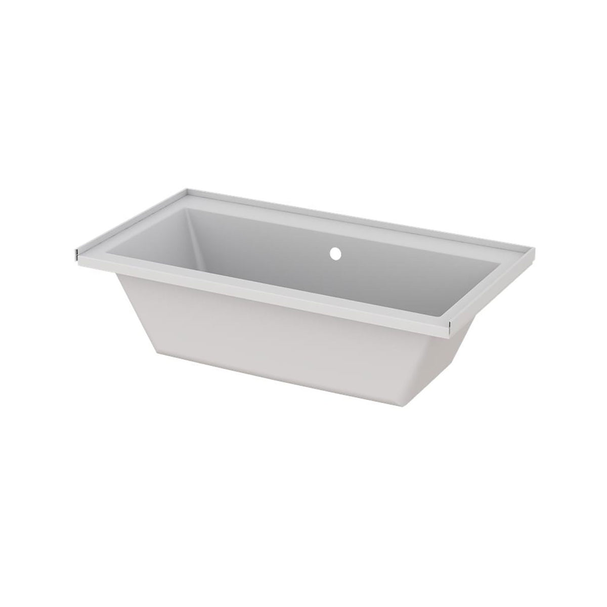 Zitta Balla II Bathtub, drop-in with tiling flange, 66", in glossy white ZOEMBL6632D1T