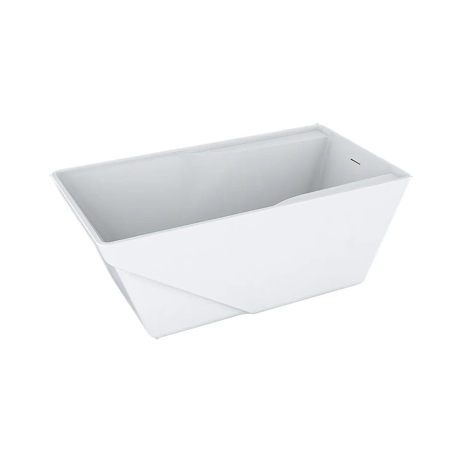 Zitta Axer Freestanding Bathtub, 60X32 Inch in Glossy White - Plumbing Market