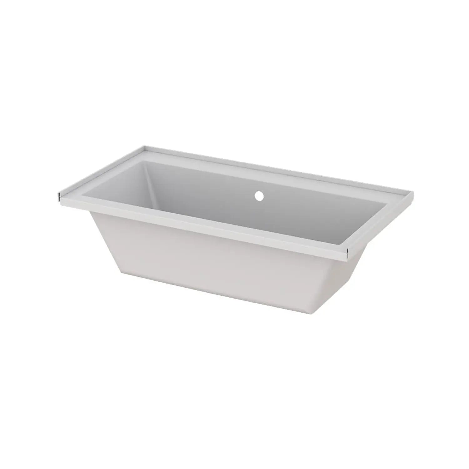 Zitta Bathtub Balla II white 59 1/2" x 31 5/8" x 17 1/2", acrylic, drop-in with tiling flange, Zitta collection ZOEMBL6032D1T - Plumbing Market