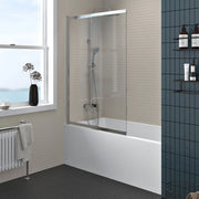 Zitta Bathtub screen Verdi alcove installation, 40", Pivoting and sliding, chrome frame and clear glass, Zitta collection DVR4000ESTA21 - Plumbing Market