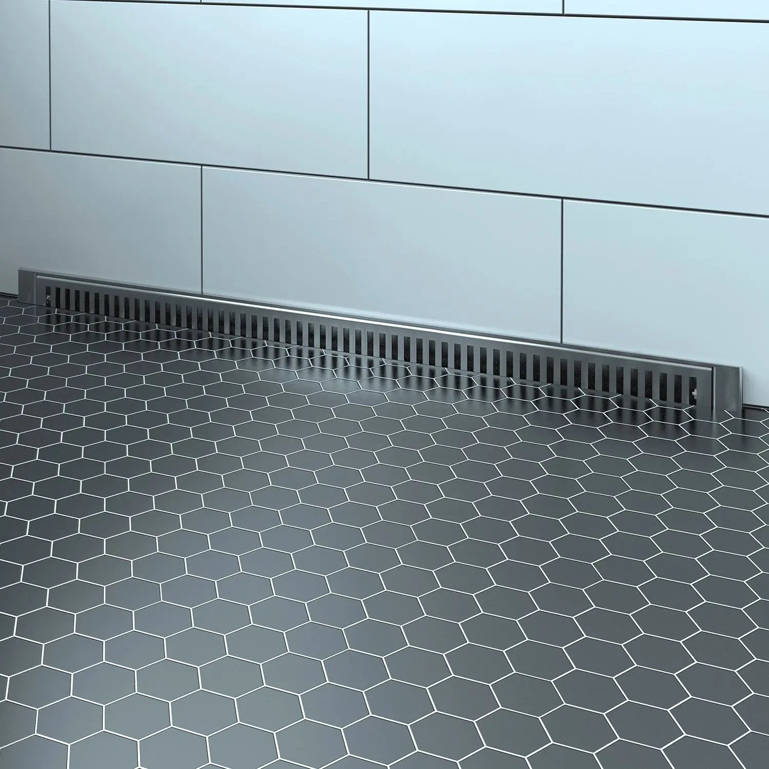 Zitta Complete stainless steel wall drain 30", for shower, Zitta collection AD3001WIZB16 - Plumbing Market