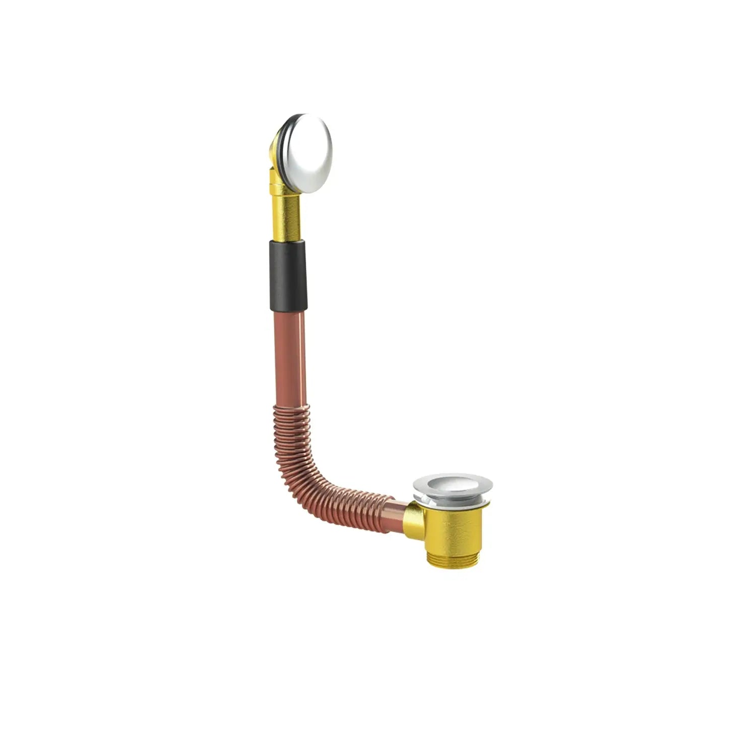 Zitta Drain and overflow brushed nickel for bathtub, Zitta collection ACC00005 - Plumbing Market