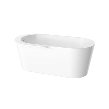 Zitta Esla Freestanding Bathtub, 60 Inch in Glossy White - Plumbing Market