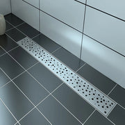 Zitta Linear stainless steel grate 24" round pattern, for shower, Zitta collection AD2404CLA36 - Plumbing Market