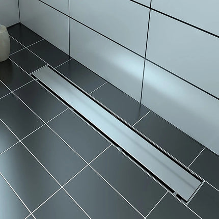 Zitta Linear stainless steel grate 26" reversible, solid or to tile, for shower, Zitta collection AD2604CLB16 - Plumbing Market