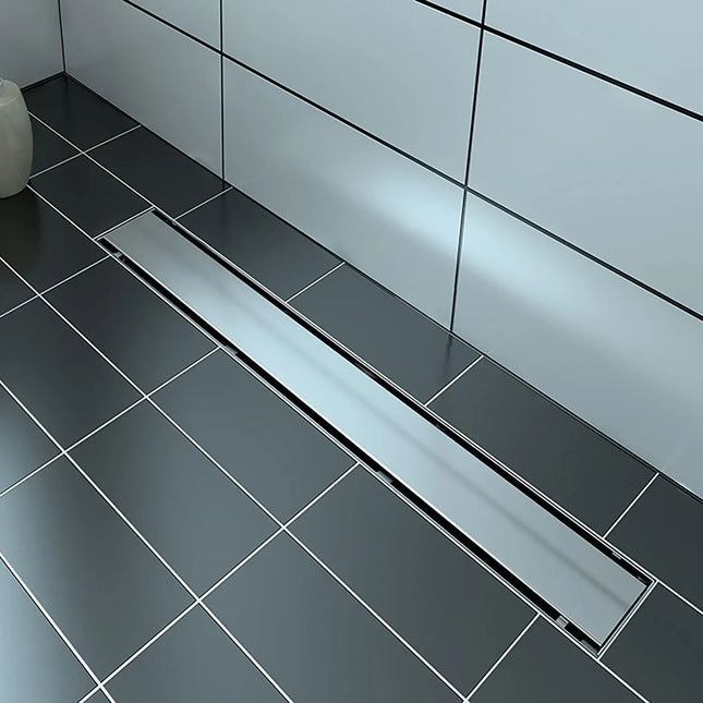 Zitta Linear stainless steel grate 26" reversible, solid or to tile, for shower, Zitta collection AD2604CLB16 - Plumbing Market