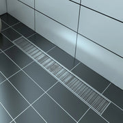Zitta Linear stainless steel grate 42" linear pattern, for shower, Zitta collection AD4204CLC16 - Plumbing Market