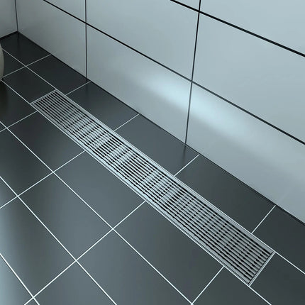Zitta Linear stainless steel grate 48" linear pattern, for shower, Zitta collection AD4804CLC16 - Plumbing Market