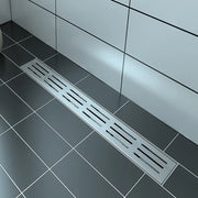 Zitta Linear stainless steel grate 48" rectangular pattern, for shower, Zitta collection AD4804CLA26 - Plumbing Market