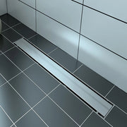Zitta Linear stainless steel grate 66" reversible, solid or to tile, for shower, Zitta collection AD6604CLB16 - Plumbing Market