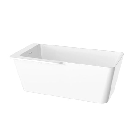 Zitta Niza Freestanding Bathtub, 60x32 Inch in Glossy White - Plumbing Market