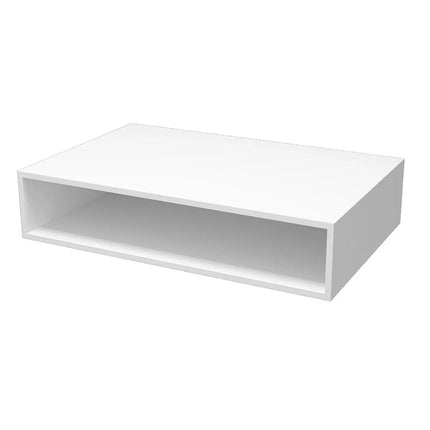 Zitta Open wall counter 28" x 18" matte white, designed to be freestanding or on a sink support, Slik Portfolio collection CXW2818SR0X - Plumbing Market