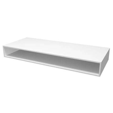 Zitta Open wall counter 48" x 20" matte white, designed to be freestanding or on a sink support, Slik Portfolio collection CXW4820SR0X - Plumbing Market