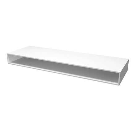 Zitta Open wall counter 60" x 20" matte white, designed to be freestanding or on a sink support, Slik Portfolio collection CXW6020SR0X - Plumbing Market
