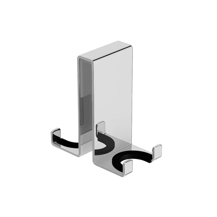 Zitta Robe and squeegee double hook on glass, for glass panels from 6 to 10mm, Zitta collection AS00382 - Plumbing Market