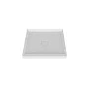 Zitta Shower base 32 x 32, glossy white, in acrylic, alcove, central deco cover, Zitta collection B3232NCACC1 - Plumbing Market