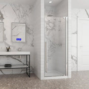 Zitta Shower door Amaly in alcove, 36", Pivoting, chrome frame and clear glass, Zitta collection DAA3600ASTA21 - Plumbing Market