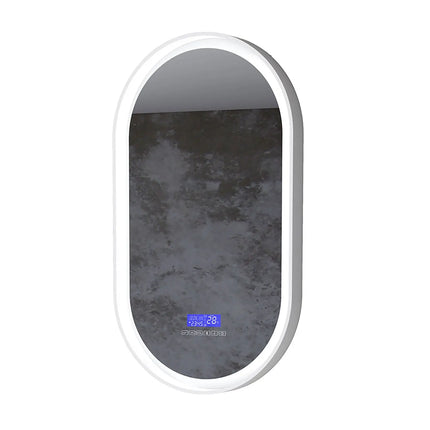 Zitta Smart mirror 32" x 16" oblong matte white, Slik Portfolio collection CMM1632SO0X - Plumbing Market