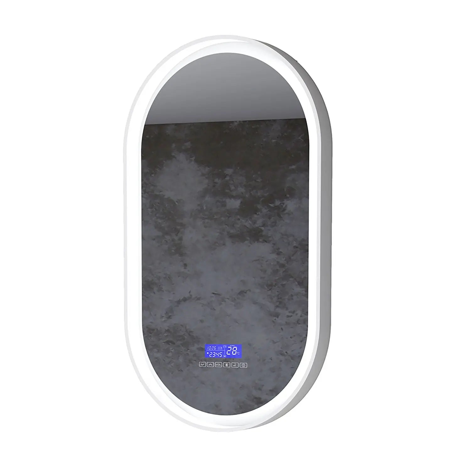 Zitta Smart mirror 32" x 16" oblong matte white, Slik Portfolio collection CMM1632SO0X - Plumbing Market