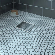 Zitta Square stainless steel grate 8" x 8" square pattern, for shower, Zitta collection AD0808CLA16 - Plumbing Market