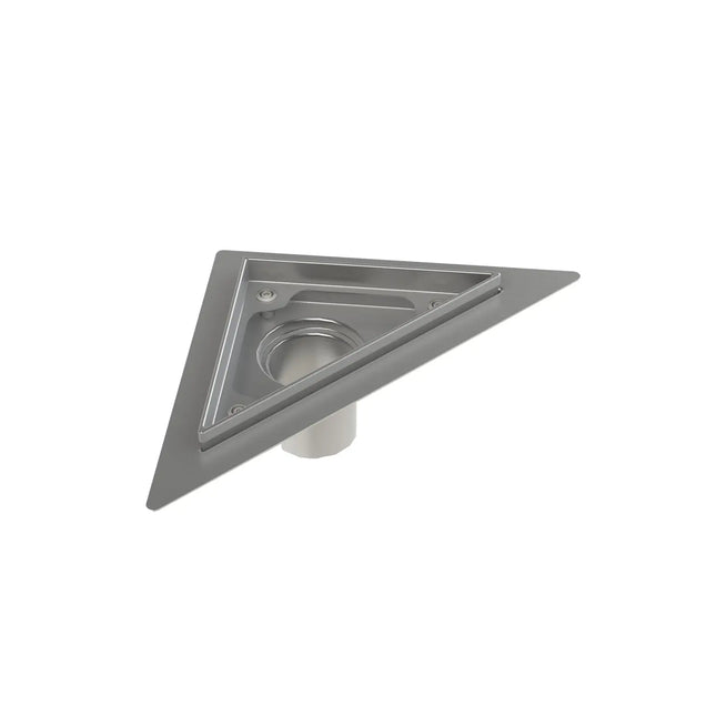 Zitta Stainless steel triangle 8" x 8", stainless steel, for shower, Zitta collection AD0808TRZ16 - Plumbing Market