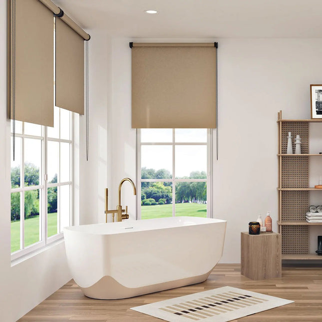 Zitta Vox Freestanding Bathtub, 63x30, in Glossy White - Plumbing Market