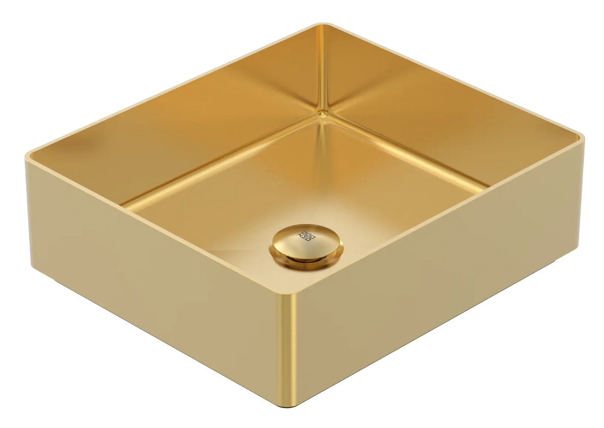 Zomodo 15" Square Vessel Sink - Eureka Gold VBC4035-EG