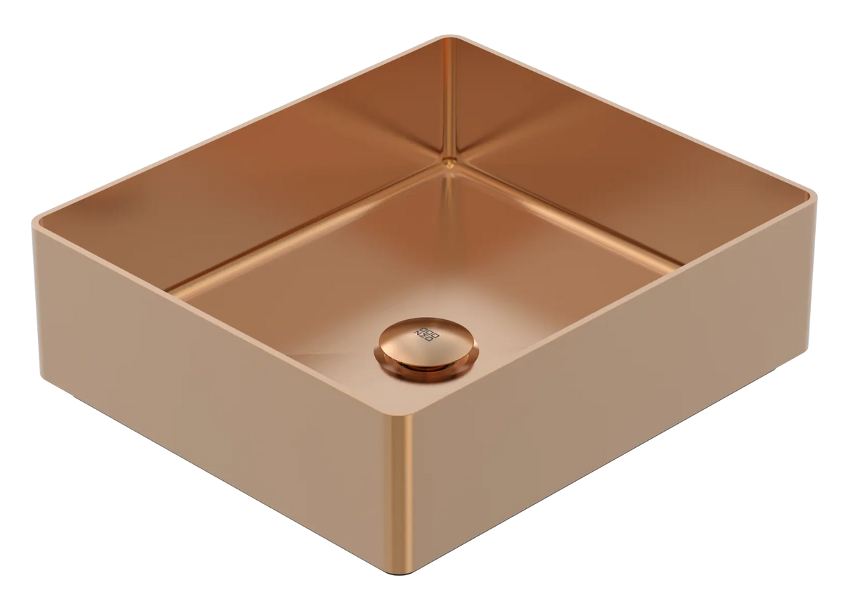 Zomodo 15" Square Vessel Sink - Rio Bronze VBC4035-RB