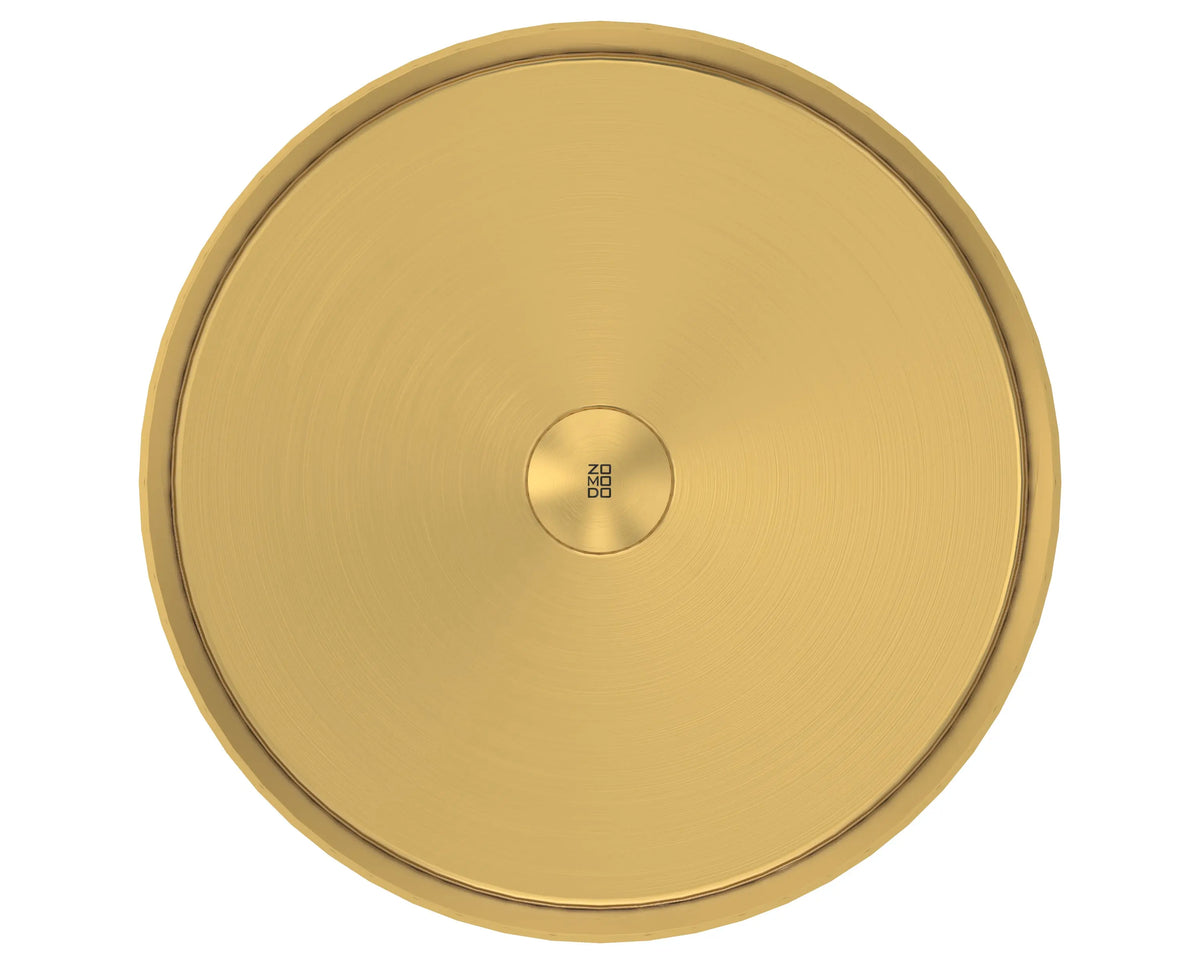 Zomodo 16" ROUND SEMI-INSET VESSEL SINK - EUREKA GOLD VBC400R-I-EG