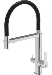 Zomodo CIGNUS CRYSTAL COMBO TAP & FILTERED WATER FAUCET - Brushed/Black KTC032-BR-K1