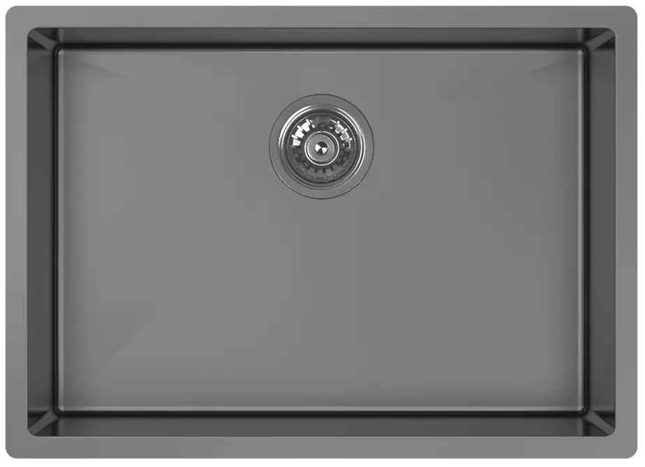 Zomodo Cayman 25" Single Bowl Kitchen Sink Black Pearl