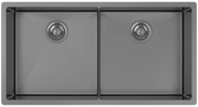 Zomodo Cayman 34" Double Bowl 50/50 Kitchen Sink Black Pearl