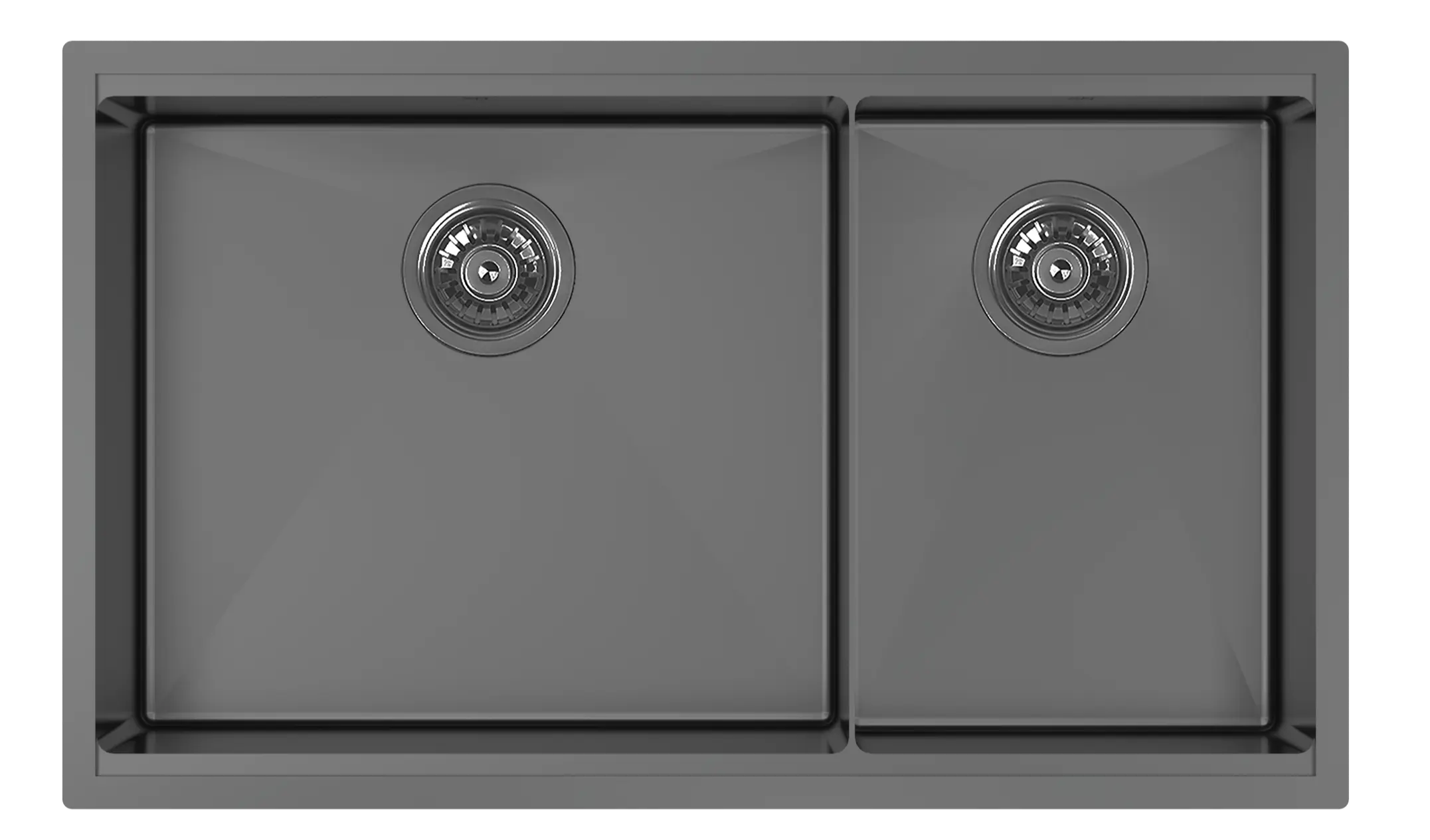 Zomodo Integrato 2.0 Black Pearl 31 x 18 Double Bowl Kitchen Sink ITC457D3-BK
