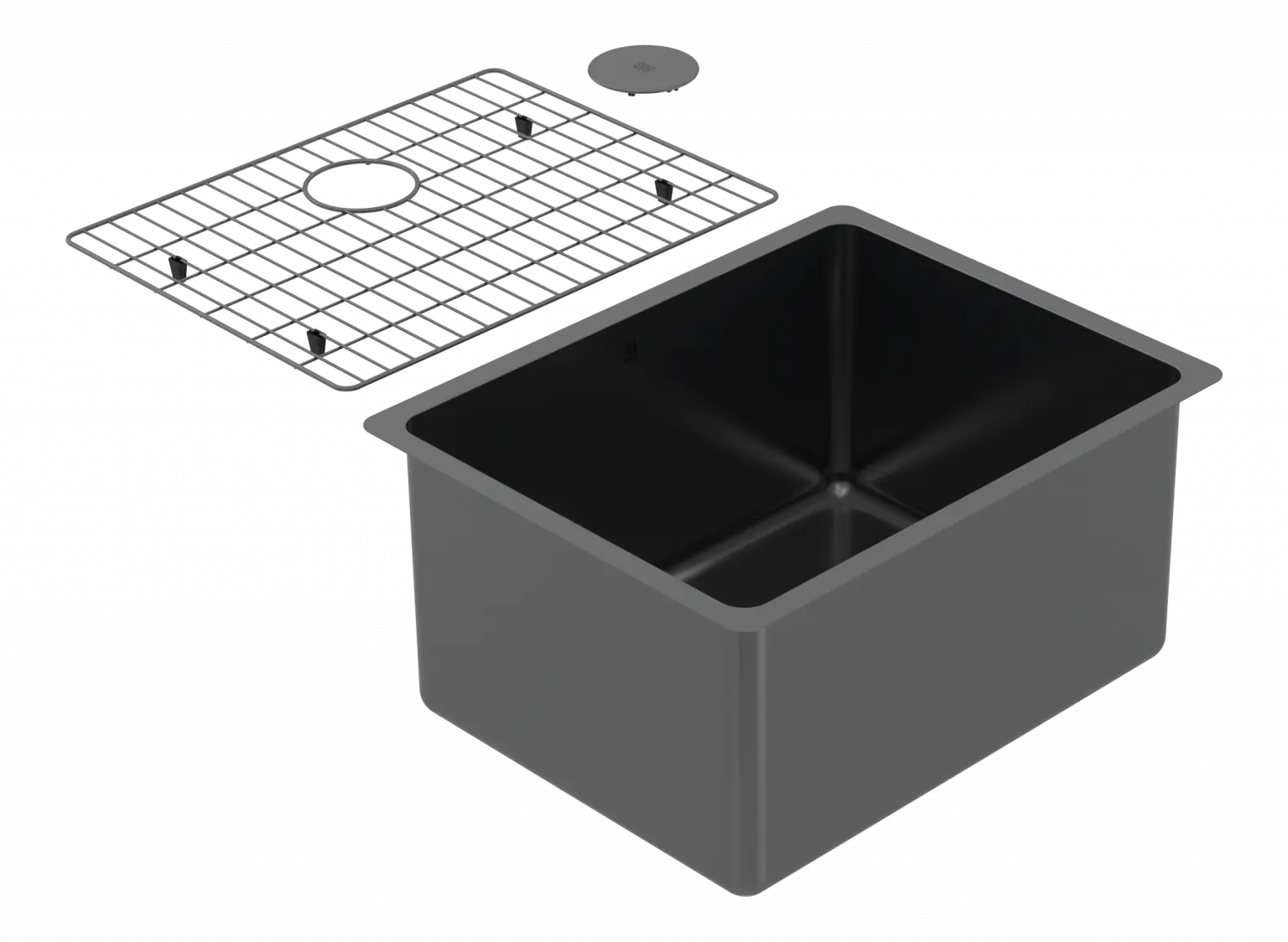 Zomodo Zeffiro 24" Laundry Sink Single Black Pearl ZLC130U-BK