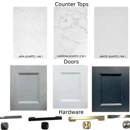 Zuuz Hampton Bathroom Vanity With Quartz Counter Top 36 Inch Left Doors - Plumbing Market