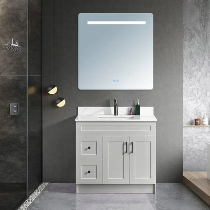 Zuuz Hampton Bathroom Vanity with Quartz Counter top 42 inch Right Drawers (Copy) - Plumbing Market