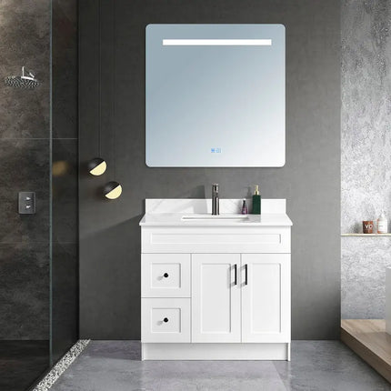 Zuuz Hampton Bathroom Vanity with Quartz Counter top 42 inch Right Drawers (Copy) - Plumbing Market