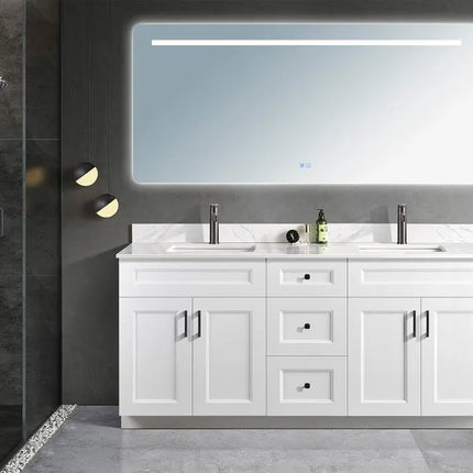 Zuuz Hampton Bathroom Vanity with Quartz Counter top 60 inch Double Sink (Copy) - Plumbing Market