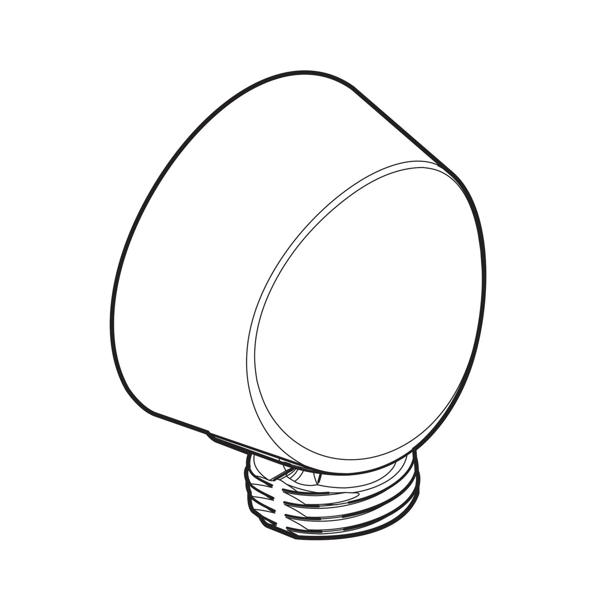 Moen Circular Drop Ell for Handheld Showerhead A725 in Wrought Iron (A725WR) - view 2